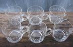6X THEEGLAS/GLUHWEIN GLAS HANDGESLEPEN MET OORTJE, Ophalen of Verzenden