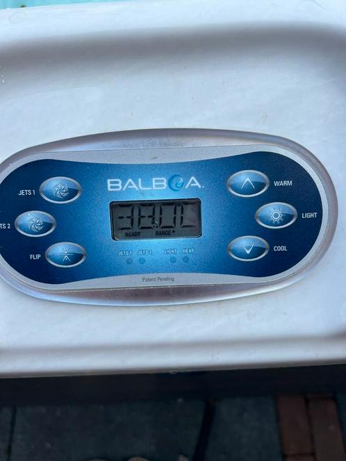 vision spa/sterling white with grey, Tuin en Terras, Bubbelbaden en Hottubs, Zo goed als nieuw, Vast, Afdekzeil, Filter, Pomp