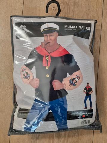 Carnaval Popeye/muscle sailer pak, maat L beschikbaar voor biedingen