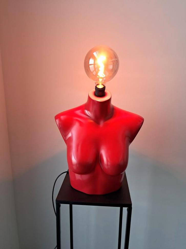 Buste Lamp Torso lamp- Uniek Design!, Huis en Inrichting, Lampen | Hanglampen, Zo goed als nieuw, Minder dan 50 cm, Kunststof