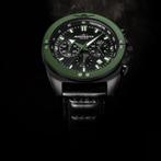Aeromeister stardust am4103 Chrono, Leer, Staal, Polshorloge, Nieuw