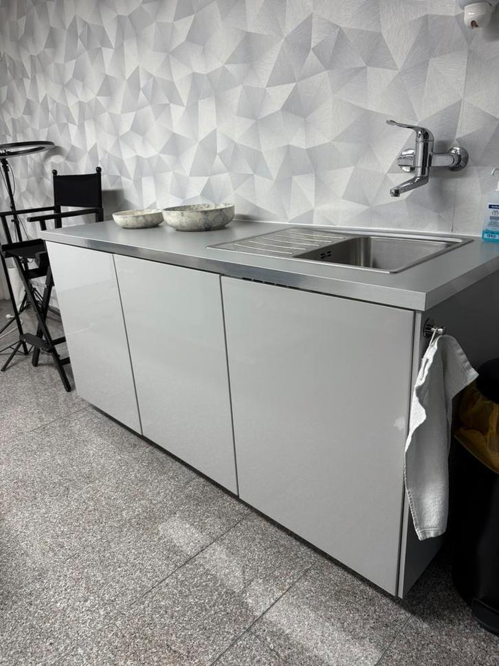 Onderkast met wasbak, Huis en Inrichting, Keuken | Complete keukens, Zo goed als nieuw, Wit, Ophalen of Verzenden