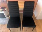 2 Zwarte Stoelen, Huis en Inrichting, Stoelen, Ophalen, Zo goed als nieuw, Zwart