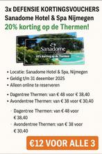 3 Sanadome kortingsvouchers – 20% korting op de Thermen!, Tickets en Kaartjes, Drie personen of meer, Kortingsbon, Spa of Sauna