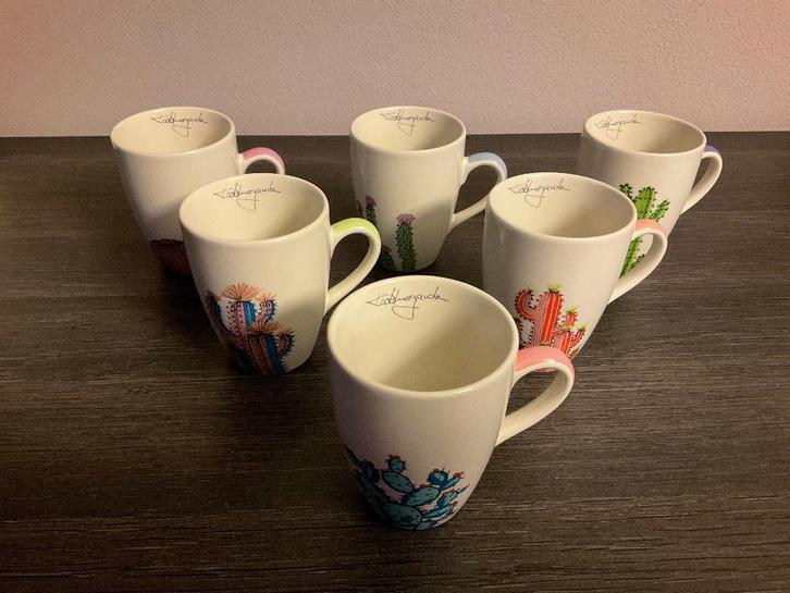 Kaktus Mokken - Nice Gifts and SOLIDS  For Nice People 6x, Huis en Inrichting, Keuken | Servies, Zo goed als nieuw, Kop(pen) en/of Schotel(s)