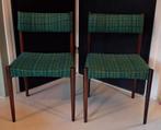 Mid century design eetkamerstoelen 2x, Huis en Inrichting, Ophalen, Hout, Gebruikt, Twee