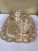 Dienblaadje en theekopjes (130823), Ophalen of Verzenden, Gebruikt, Overige materialen, Overige stijlen