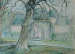 begin 20e eeuw aquarel landgoed in Limburg, onduid. gesign., Antiek en Kunst, Kunst | Schilderijen | Klassiek, Ophalen of Verzenden