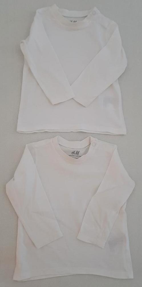 2 x h&m maat 74 basic truien longsleeve wit baby kleding, Kinderen en Baby's, Babykleding | Maat 74, Zo goed als nieuw, Jongetje of Meisje