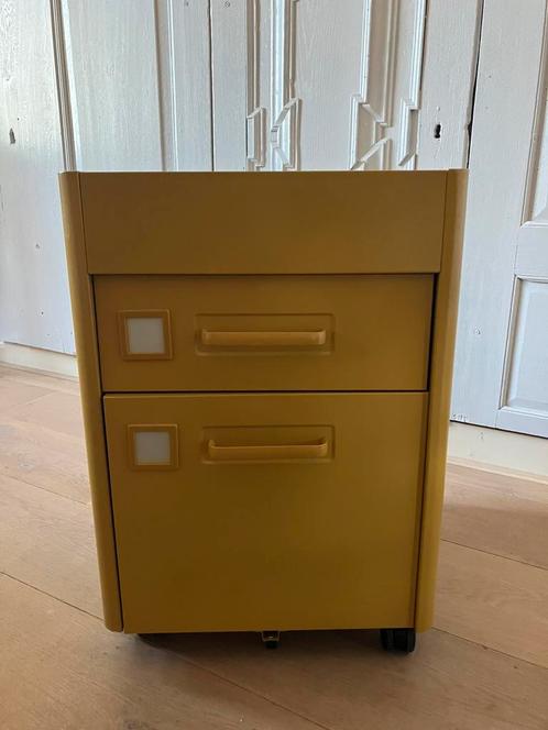 Ladeblok ikea idasen op wielen okergeel / goudbruin, Huis en Inrichting, Kasten | Ladekasten, Gebruikt, Minder dan 100 cm, Minder dan 50 cm