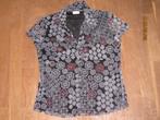 Biaggini zwarte blouse met all-over print maat 42, Kleding | Dames, Biaggini, Zwart, Maat 42/44 (L), Ophalen of Verzenden