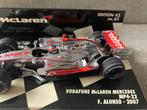 ✅ Fernando Alonso 1:43 2007 Mclaren Mercedes MP4-22 F1, Ophalen of Verzenden, Nieuw, Formule 1