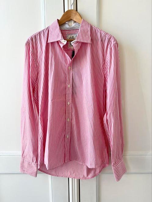 J.C. Rags overhemd heren roze/wit gestreept, maat XL, Kleding | Heren, Overhemden, Nieuw, Halswijdte 43/44 (XL), Roze, Ophalen of Verzenden