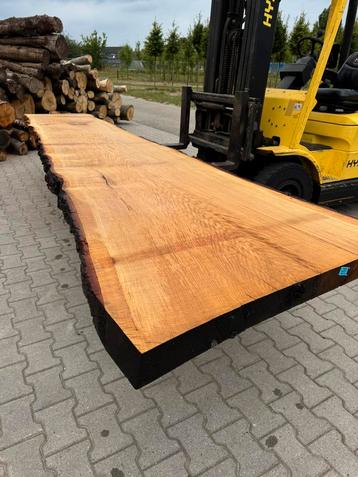 Zeer grote eiken tafelbladen 4mx95cm  beschikbaar voor biedingen