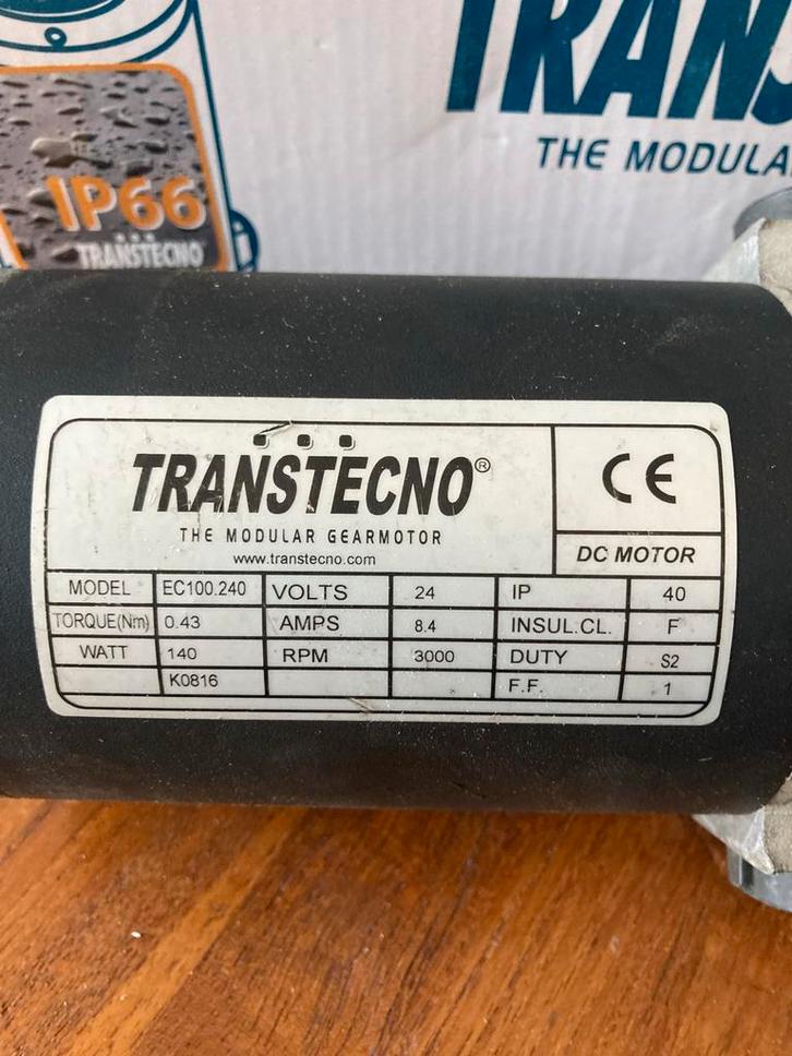 Transtecno EC100.240 DC Motor - 24V, 140W, Hobby en Vrije tijd, Elektronica-componenten, Gebruikt, Ophalen of Verzenden