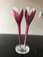 Moët & Chandon pink champagneglazen in perspex houder (4), Verzamelen, Glas en Borrelglaasjes, Ophalen of Verzenden, Zo goed als nieuw