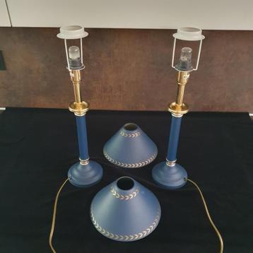 Blauwe lampen - Kastlamp - Bedlamp - Metaal - Losse Kap beschikbaar voor biedingen