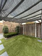 Nesling harmonicadoek 290x400cm antraciet + beschermhoes, Tuin en Terras, Schaduwdoeken, Ophalen, Zo goed als nieuw
