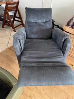 Relaxstoel donkerblauw, Ophalen, Gebruikt, Stof, 75 tot 100 cm