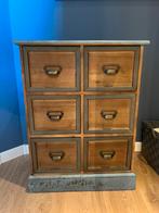 Apothekerskast met vintage look, Huis en Inrichting, Kasten | Dressoirs, Ophalen, Gebruikt, 50 tot 100 cm, Met lade(s)