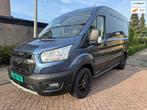 Ford Transit 350 2.0 TDCI L2H2 Trail MHEV, Auto's, Gebruikt, Blauw, 3500 kg, Leder