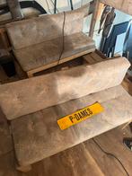 Bier banken caravan kussens, Ophalen, Zo goed als nieuw, Hout