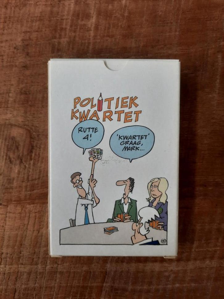 Politiek Kwartet - Zeer Goede Staat, Hobby en Vrije tijd, Gezelschapsspellen | Kaartspellen, Zo goed als nieuw, Drie of vier spelers