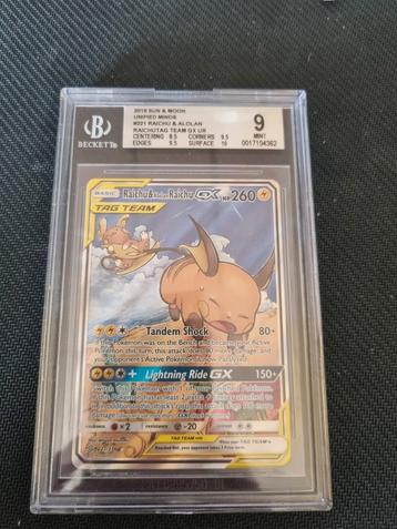 Raichu & Alolan Raichu Gx Tag Team Beckett grade 9 beschikbaar voor biedingen