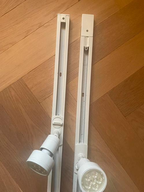 6 LED spots op rail van 406 cm, Huis en Inrichting, Lampen | Overige, Zo goed als nieuw, Ophalen of Verzenden
