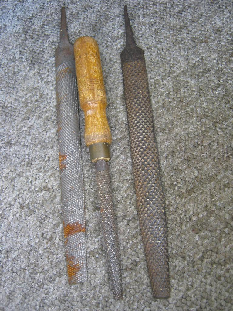 Hout Rasp, klein + lange houtrasp + vijl, Verzenden