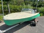 Aluminium bootje jaren 50 opknapper met trailer en motor, Watersport en Boten, Ophalen, Gebruikt, Aluminium, Minder dan 70 pk