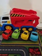 Speelgoed Vrachtwagen met 4 Auto's - Licht & Geluid, Ophalen, Zo goed als nieuw