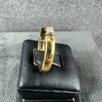Gouden Ring | 14k* | 3,71g | 1briljant | 16,25 | 388780, Sieraden, Tassen en Uiterlijk, Gebruikt, Ophalen of Verzenden, 17 tot 18