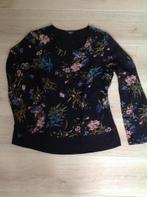 Aparte lange blouse v. Bexleys, mt 38, zwart m.bl.print,zgan, Maat 38/40 (M), Zwart, Ophalen of Verzenden, Zo goed als nieuw