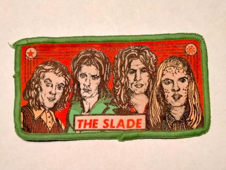 The Slade Britse rock vintage kleding embleem muziek patch, Verzamelen, Muziek, Artiesten en Beroemdheden, Gebruikt, Kleding, Ophalen of Verzenden