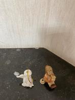 Schattige beeldjes - Engel en meisje met fluit, Ophalen of Verzenden, Zo goed als nieuw, Overige materialen, Engelenbeeld