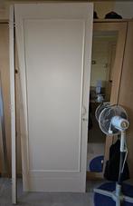 Houten deur, 77 br. 210,5 hoog, 5 dik, 3 scharnieren+lijst, Ophalen, Gebruikt, Minder dan 80 cm, Binnendeur