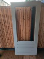 Hardhouten buitendeur 930x2015 incl. isolatieglas+glaslatten, Ophalen, 80 tot 100 cm, Nieuw, Buitendeur