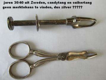 uit Zweden leuke oude set candy- suikertangetjes.+ beschikbaar voor biedingen