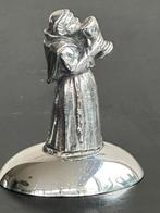 Antiek Verzilverd Monnik beeldje Sigaret / Kaarsendover, Ophalen of Verzenden
