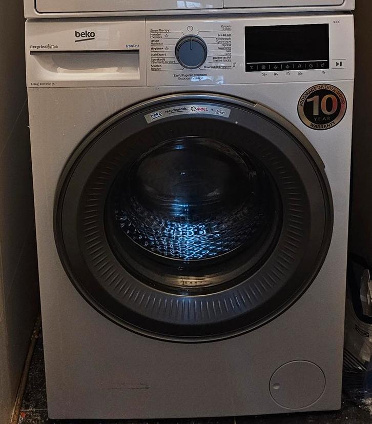 BEKO B3WT5841WS IronFast Washing, Witgoed en Apparatuur, Wasmachines, Gebruikt, 85 tot 90 cm, 1200 tot 1600 toeren, Ophalen