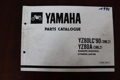 Yamaha YZ80 LC A 1990 motorcycle parts catalogue YZ 80LC, Motoren, Handleidingen en Instructieboekjes, Yamaha, Ophalen of Verzenden