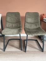 Olijfgroene Eetkamerstoelen - Set van 2, Huis en Inrichting, Stoelen, Ophalen, Gebruikt, Twee, Overige kleuren