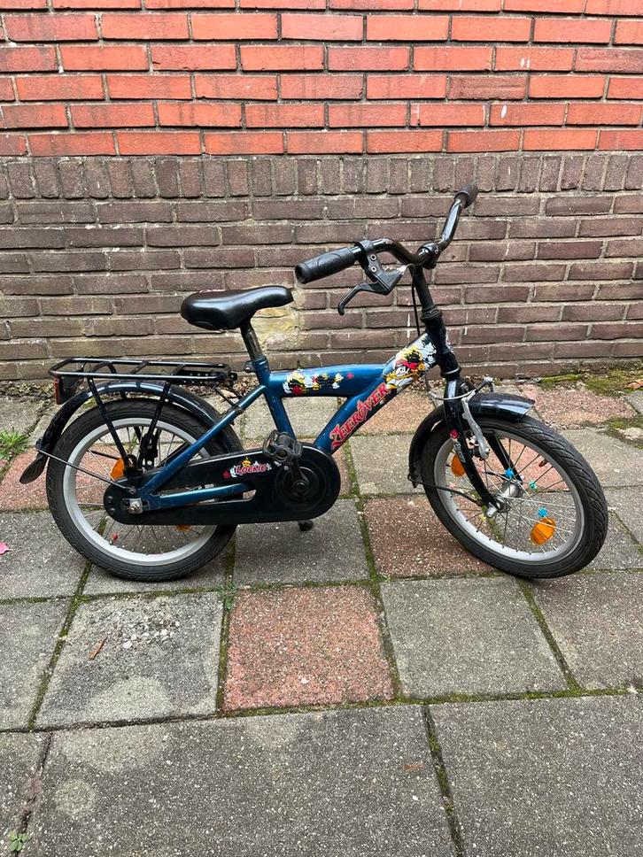 Kinderfiets 16 inch + zijwielen, Fietsen en Brommers, Fietsen | Kinderfietsjes, Gebruikt, Ophalen