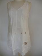 INDIAN ROSE zonnejurk jurk wit linnen maat S - nieuw -, Kleding | Dames, Nieuw, Ophalen of Verzenden, Indian Rose, Wit