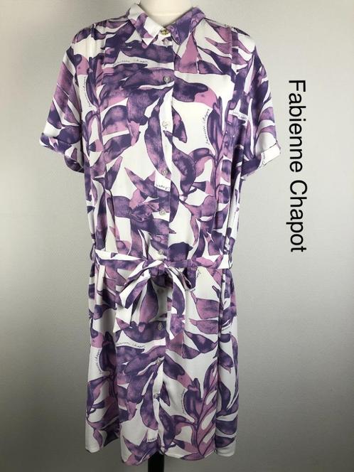 Fabienne Chapot Jurk  (mt: 40) 19,1/8201, Kleding | Dames, Jurken, Zo goed als nieuw, Maat 38/40 (M), Paars, Onder de knie, Ophalen of Verzenden