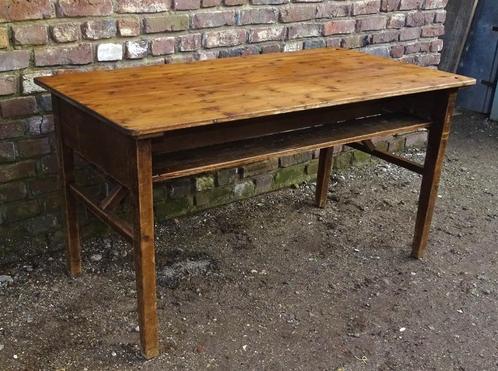 oude grenen tafel werktafel, Antiek en Kunst, Curiosa en Brocante, Ophalen