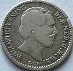 Zilveren dubbeltje 1874 zeldzame variant zwaard!, Postzegels en Munten, Munten | Nederland, Koning Willem III, Zilver, Ophalen of Verzenden