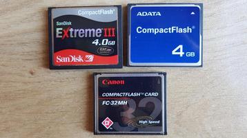 CompactFlash kaartjes aangeboden beschikbaar voor biedingen
