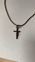 Antiek zilveren ketting met kruis, Antiek en Kunst, Ophalen of Verzenden, Zilver